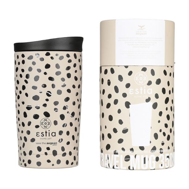 TERMO LONČEK ESTIA LEOPARD TAUPE 350 ML