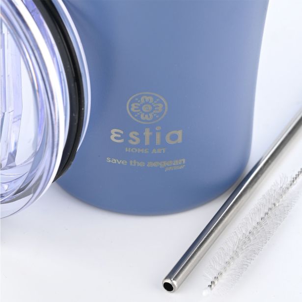 TERMO STEKLENICA, POSODA ESTIA 500 ML DENIM BLUE SKODELICA S SLAMICO