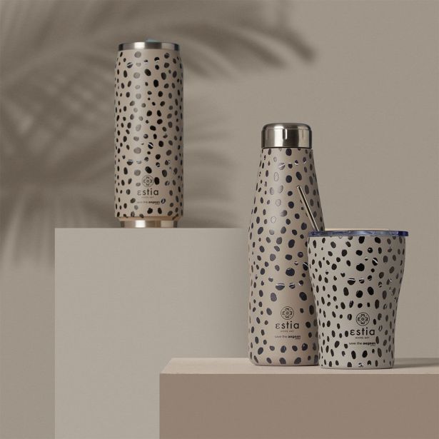 TERMO STEKLENICA, POSODA ESTIA 500 ML LEOPARD TAUPE POTOVALNA STEKLENIČKA