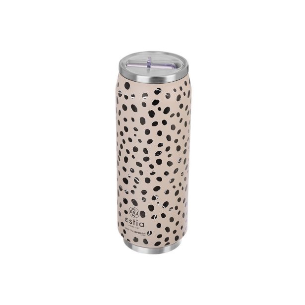 TERMO STEKLENICA, POSODA ESTIA 500 ML LEOPARD TAUPE Z NASTAVKOM ZA PITJE