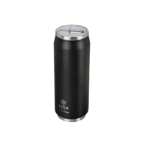 TERMO STEKLENICA, POSODA ESTIA 500 ML MIDNIGHT BLACK Z NASTAVKOM ZA PITJE