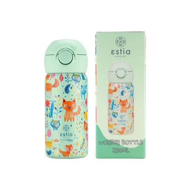TERMO STEKLENICA, POSODA ESTIA OTROŠKA S SLAM. 350 ML FELINE FOLIAGE 01-23461