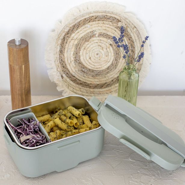 TERMO STEKLENICA, POSODA LIVOO ZA HRANO LUNCH BOX ELEKTRIČNA GRELNA ZELENA