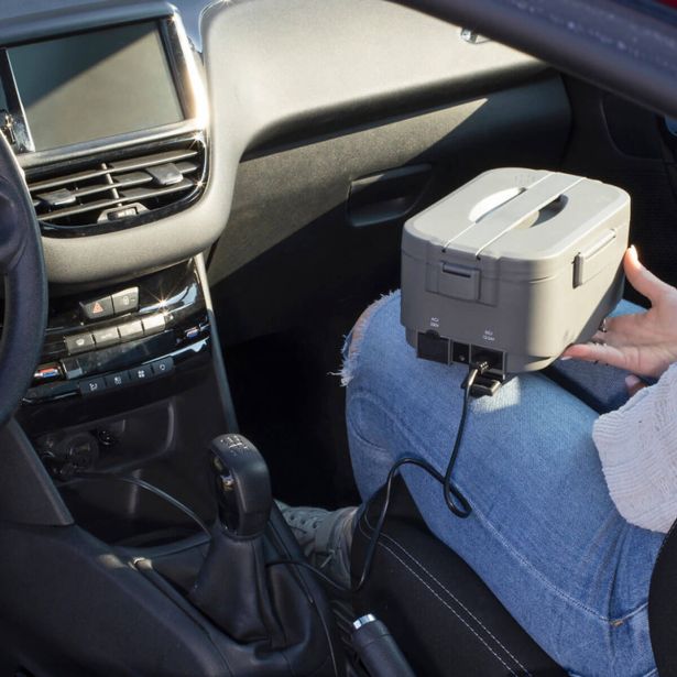 TERMO STEKLENICA, POSODA LIVOO ZA HRANO LUNCH BOX ELEKTRIČNA GRELNA ZELENA