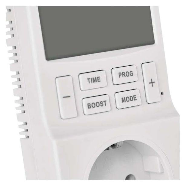 TERMOSTAT EMOS ZA VTIČNICO 2V1 SCHUKO + DIGITALNI ČASOVNIK