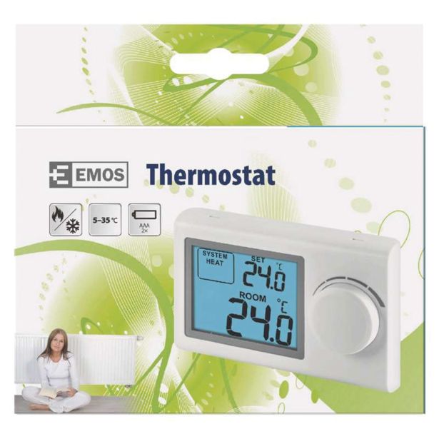 TERMOSTAT EMOS ŽIČNI TERMOSTAT P5604 SOBNI, MEH.UPRAV.
