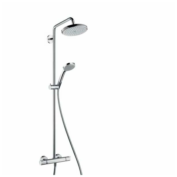 PIPA ZA TUŠ KAD HANSGROHE CROMA 220, STOJEČA OKROGLA, PRHA, GIB. CEV