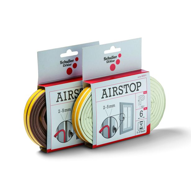 TESNILNI LEPILNI TRAK SCHULLER AIR STOP P RJAVI 9X5.5MM 6M - ZA OKNA IN VRATA