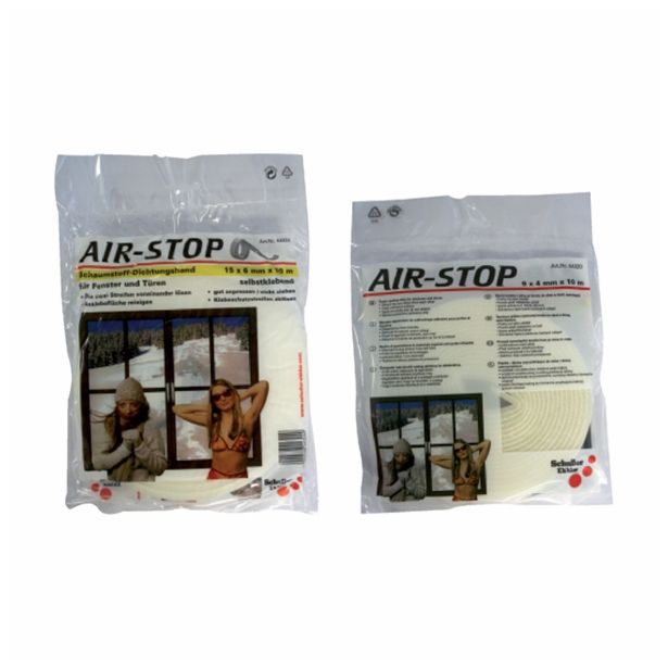 TESNILNI LEPILNI TRAK SCHULLER AIR STOP SOFT 15X6MM 10M - BELA PU PENA ZA OKNO