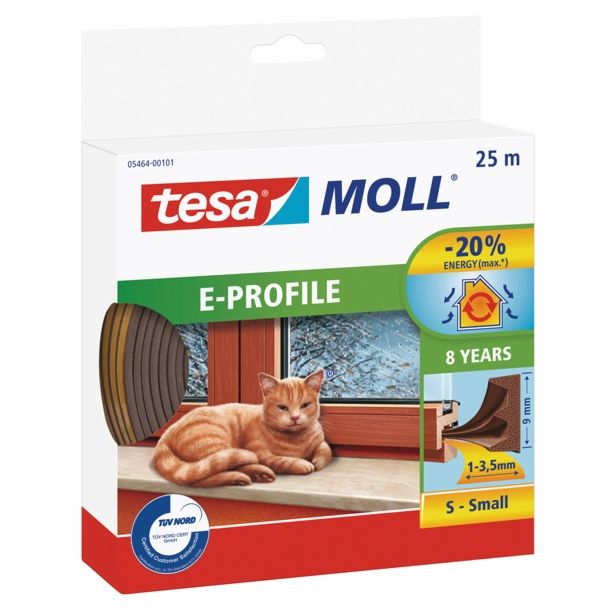 TESNILNI LEPILNI TRAK TESA GUMA E - PROFIL 4 MM RJAVO 25 M X 9 MM