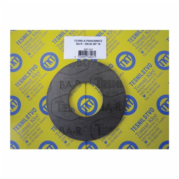 TESNILO ZA PRIROBNICO KLEČ TESNILO PRIR. NP 16 DN 65 ARMIT-BAR-127X77X2