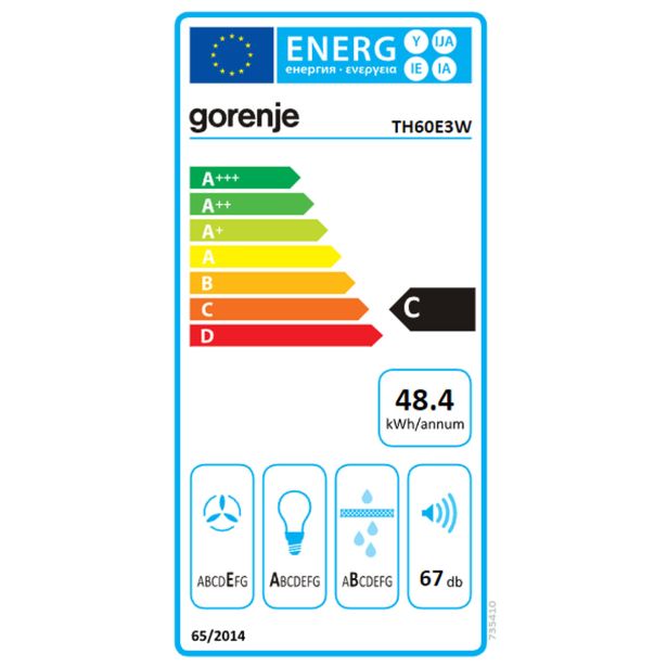 IZVLEČNA KUHINJSKA NAPA GORENJE TH60E3W