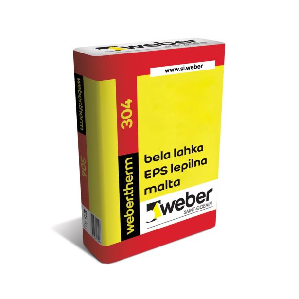 FASADNO LEPILO WEBER SAINT GOBAIN THERM 304 BELA LAHKA EPS LEPILNA MALTA. 25 KG