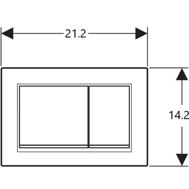 TIPKA, AKTIVIRNA GEBERIT OMEGA 20 EASY ČRNA MAT DVOKOLIČINSKA