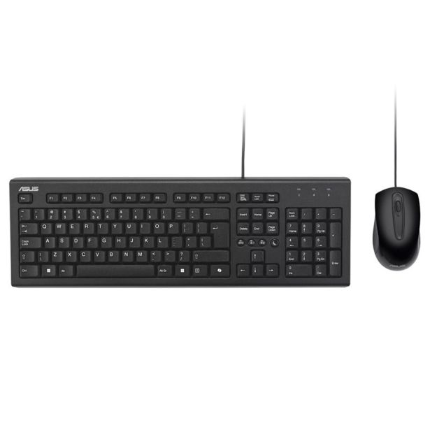 TIPKOVNICA ASUS USB Z MIŠKO DESKTOP U2000 SLO BLACK S COPILO