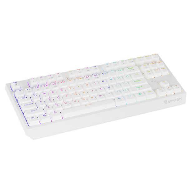 TIPKOVNICA GENESIS THOR 230 TKL GAMING BREZŽIČNA BELA