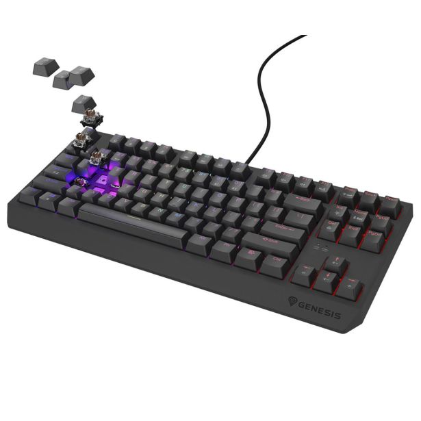 TIPKOVNICA GENESIS THOR 230 TKL GAMING ŽIČNA ČRNA