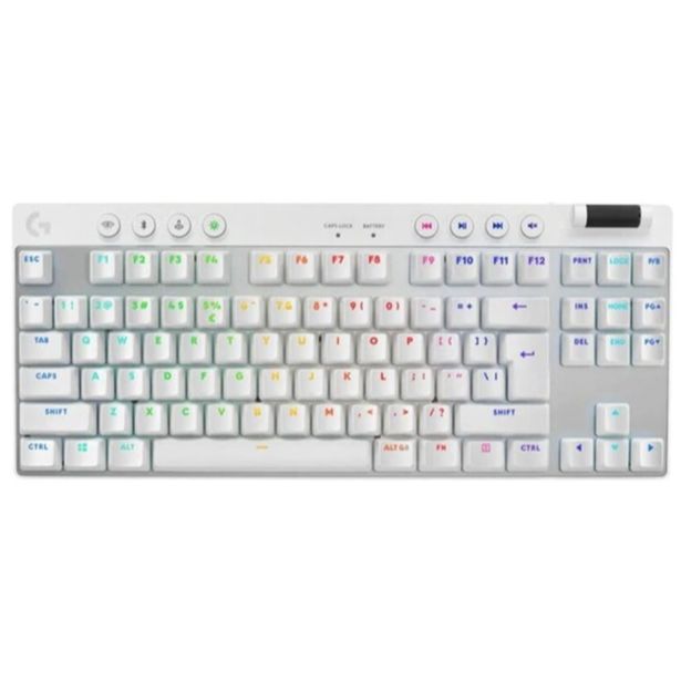 TIPKOVNICA LOGITECH G PRO X TKL LIGHTSPEED TACTILE, BELA