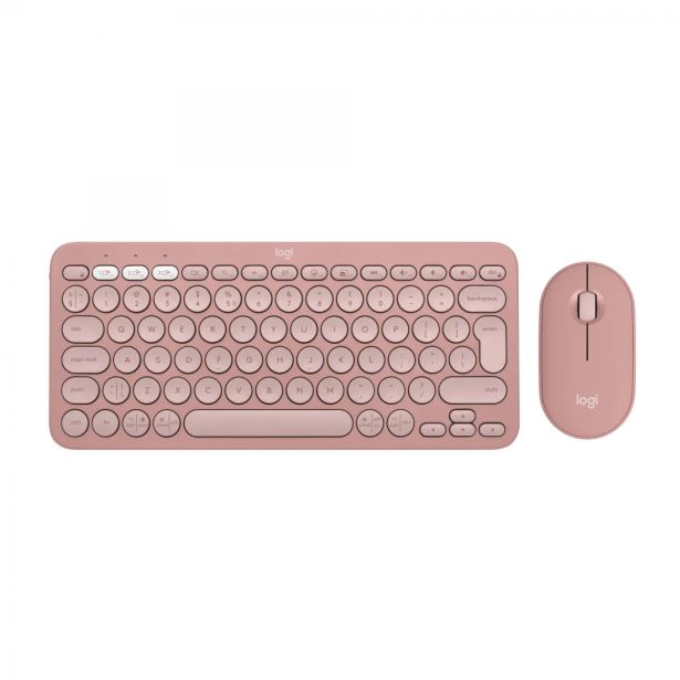 TIPKOVNICA LOGITECH PEBBLE COMBO, ROZA