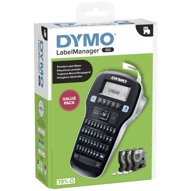 TISKALNIK NALEPK DYMO 3X D1 TRAK 12MM,ČRNA NA BELO + GRATIS LMR 160