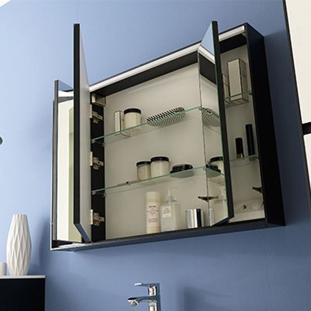 TOALETNA OMARICA KOLPA SAN TOD 80 BEIGE DONNA Z OGLEDALOM IN LED LUČKO