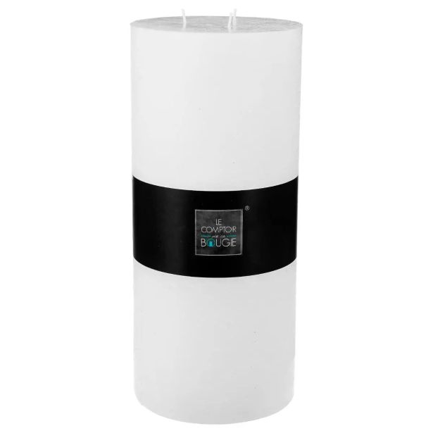 TOP SVEČA ATMOSPHERE OLIA OKROGLA, 14X32 CM, BELA