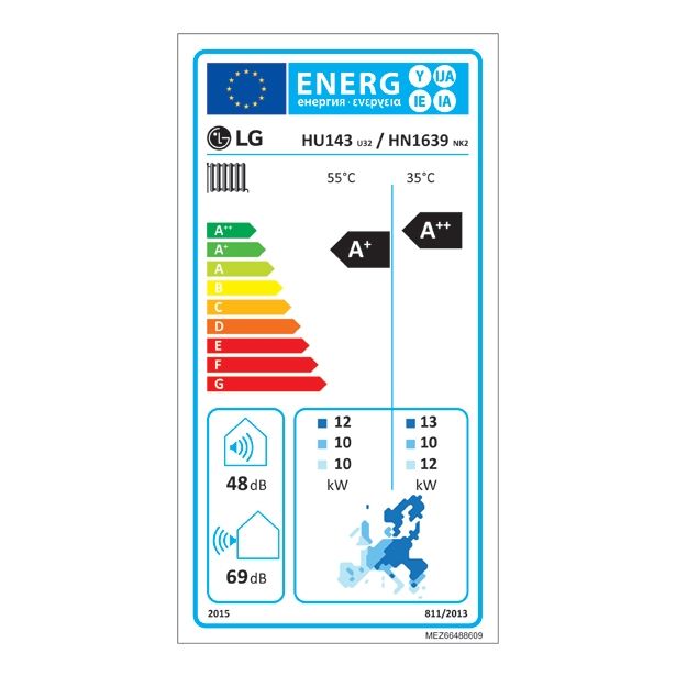 TOPLOTNA ČRPALKA LG THERMAV HU143.U32 14KW SPLIT