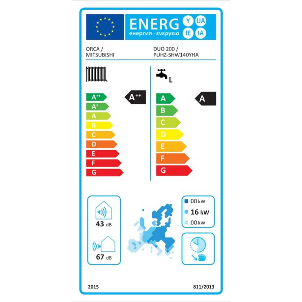 TOPLOTNA ČRPALKA ORCA + MITSUBISHI DUO 200 + PUHZ-SHW140YHA