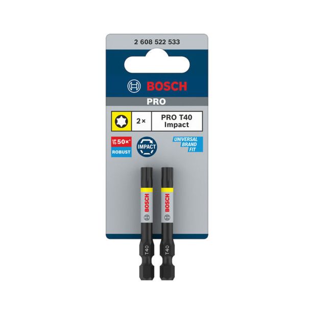 TORX NASTAVEK BOSCH PROFESSIONAL PRO TORX IMPACT, T40 55 MM, ZAV=2KOS