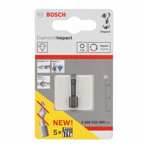 TORX NASTAVEK C6,3 BOSCH T20 25 MM DIAMOND IMPACT