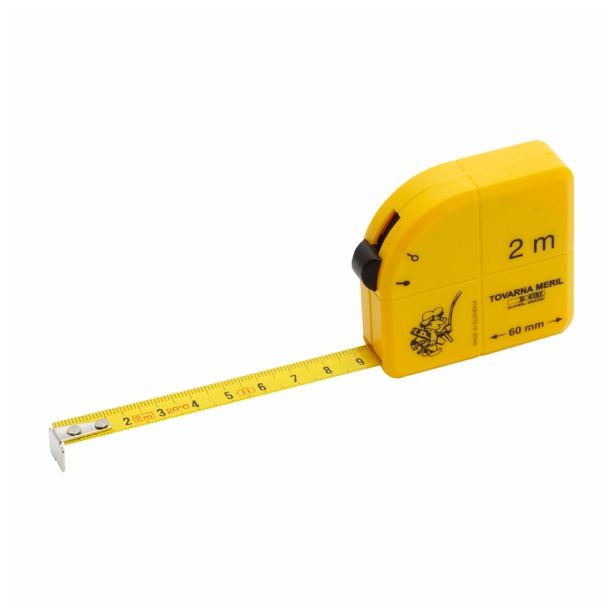 TRAČNI METER NA VZMET TOVARNA MERIL KOVINE 2M X 13 MM, S POTRDILOM