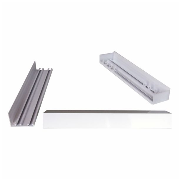 TRAČNICA DOPLAST 220 CM Z ROBOM ALUMINIJ BELA