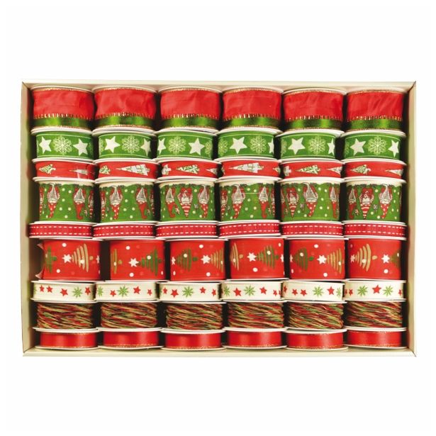 OKRASEK ZA JELKO R+W TRAK RDEČE/ZELENI SORT. DEKO. 15-40 MM, 2-3.5 M