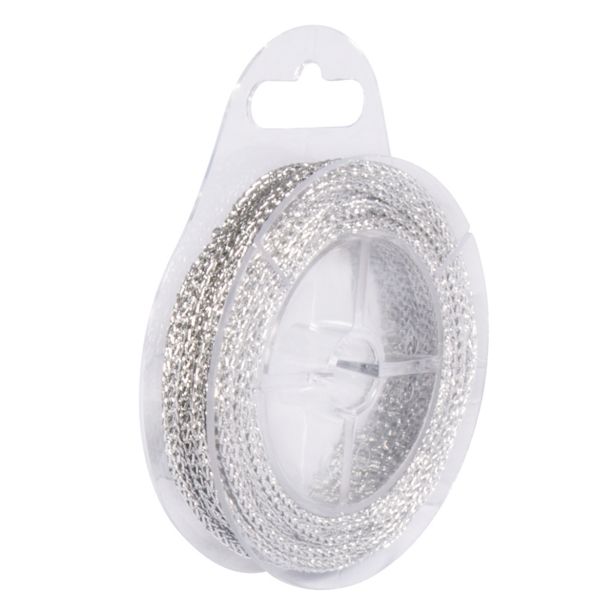 DROBNI ART.ZA USTVARJANJE RAYHER TRAK Z BLEŠČICAMI SREBRNI 2.5 MM 5 M