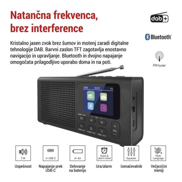 TRANZISTOR EMOS E0090 MP3, DAB / DAB+ / FM