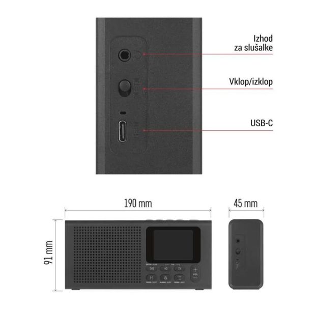 TRANZISTOR EMOS E0090 MP3, DAB / DAB+ / FM