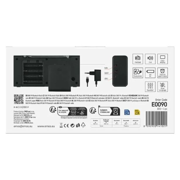 TRANZISTOR EMOS E0090 MP3, DAB / DAB+ / FM