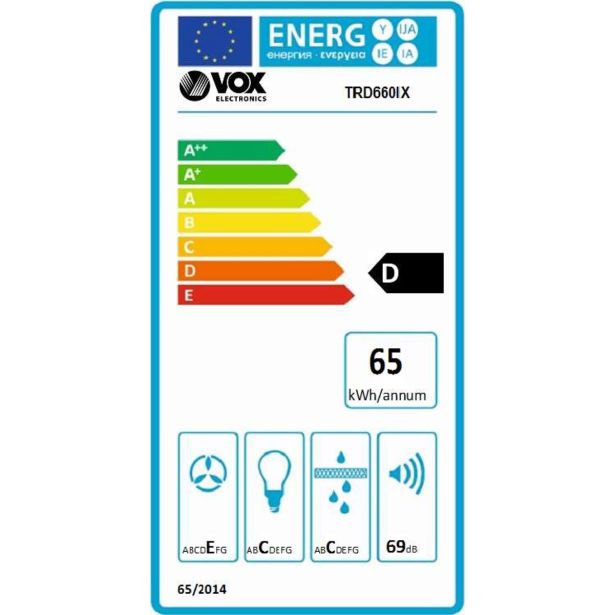 PODVGRADNA KUHINJSKA NAPA VOX TRD660IX