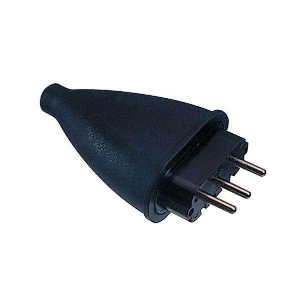 TRIFAZNI VTIKAČ TRITECH G 03/5, RAVNI, 5-POLNI ČRNI, MEHKA GUMA, PAKIRAN