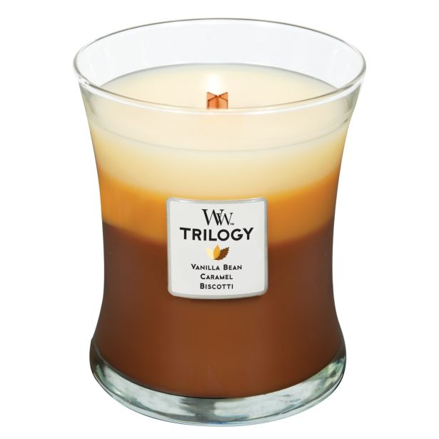 SVEČA V KOZARCU WOODWICK TRILOGY MEDIUM CAFE SWEETS