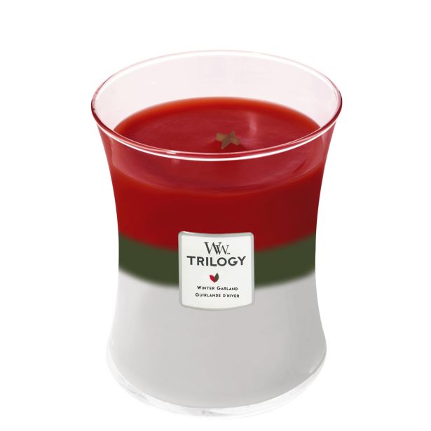 SVEČA V KOZARCU WOODWICK TRILOGY MEDIUM WINTER GARLAND