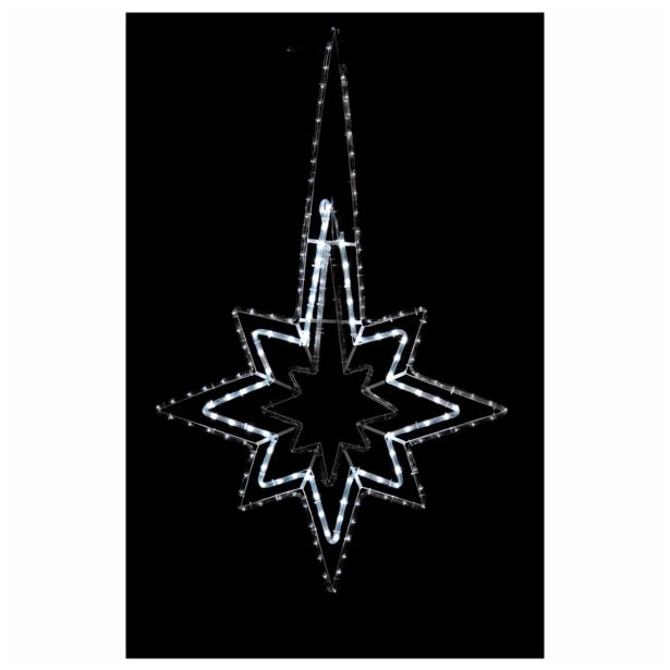 LUČKE MQ TROJNA ZVEZDA LED BELA 80X125CM S PROGRAMATORJEM