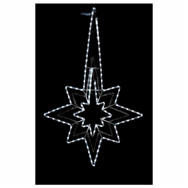 LUČKE MQ TROJNA ZVEZDA LED BELA 80X125CM S PROGRAMATORJEM