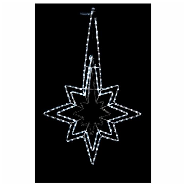 LUČKE MQ TROJNA ZVEZDA LED BELA 80X125CM S PROGRAMATORJEM