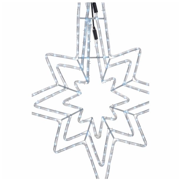 LUČKE MQ TROJNA ZVEZDA LED BELA 80X125CM S PROGRAMATORJEM