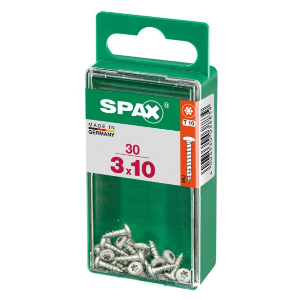 VIJAK CILINDRIČNA GLAVA SPAX TRX 3X10 V ZAVITKU 30 KOS