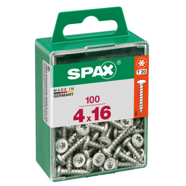 VIJAK CILINDRIČNA GLAVA SPAX TRX 4X16 V ZAVITKU 100 KOS