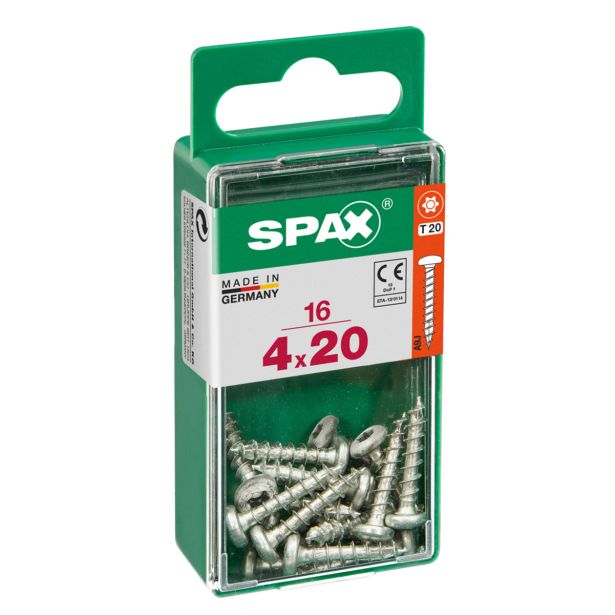 VIJAK CILINDRIČNA GLAVA SPAX TRX 4X20 V ZAVITKU 16 KOS