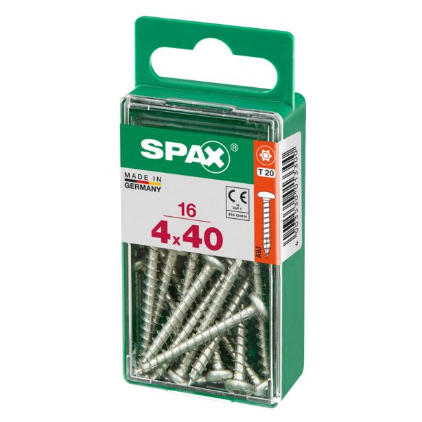 VIJAK CILINDRIČNA GLAVA SPAX TRX 4X40 V ZAVITKU 16 KOS