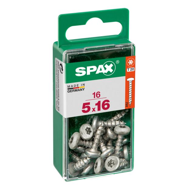 VIJAK CILINDRIČNA GLAVA SPAX TRX 5X16 V ZAVITKU 16 KOS